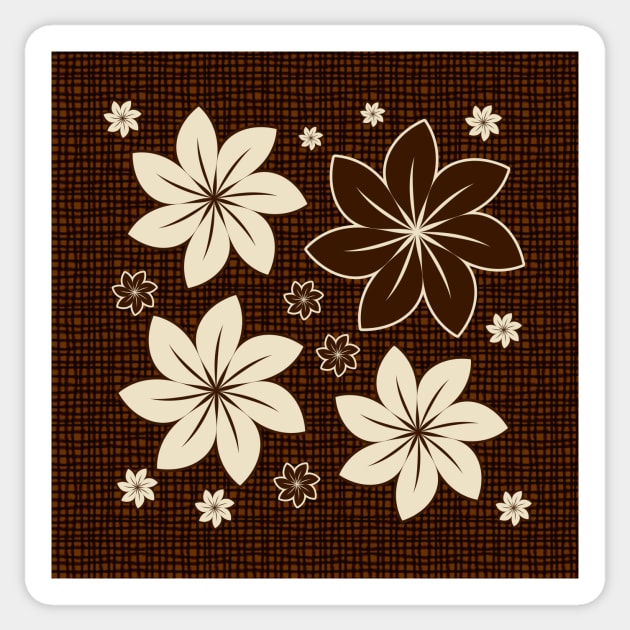 Brown floral design Sticker by Gaspar Avila